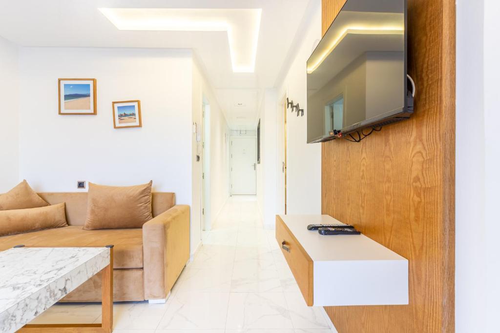 TV a/nebo společenská místnost v ubytování Hot appar Luxury SuiteMar