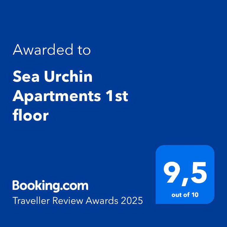 Certifikát, hodnocení, plakát nebo jiný dokument vystavený v ubytování Sea Urchin Apartments 1st floor