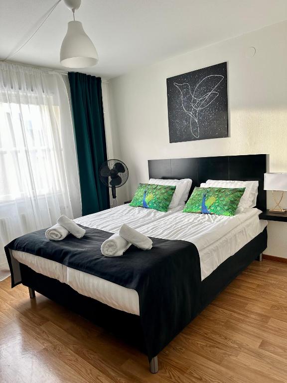 Postel nebo postele na pokoji v ubytování Hotell City Karlshamn