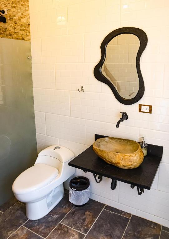 Koupelna v ubytování Casa Rural Villa Milú