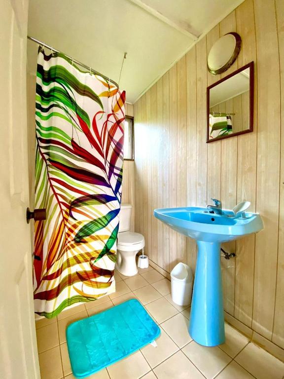 Koupelna v ubytování Mata Nui Eco hostel