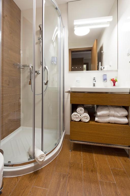 Koupelna v ubytování Hotel Orasac Garni