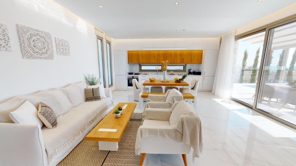 Część wypoczynkowa w obiekcie 3 Muses Luxury Villas