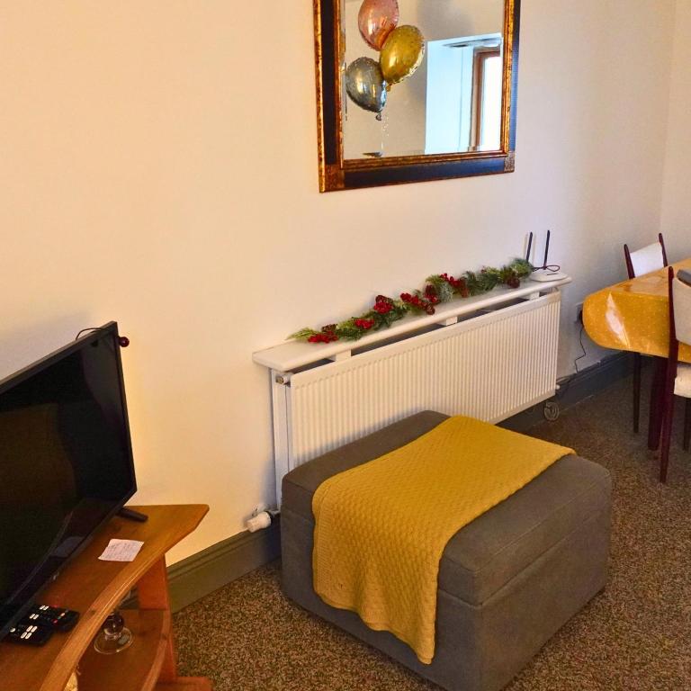 TV a/nebo společenská místnost v ubytování Orchard Stable House