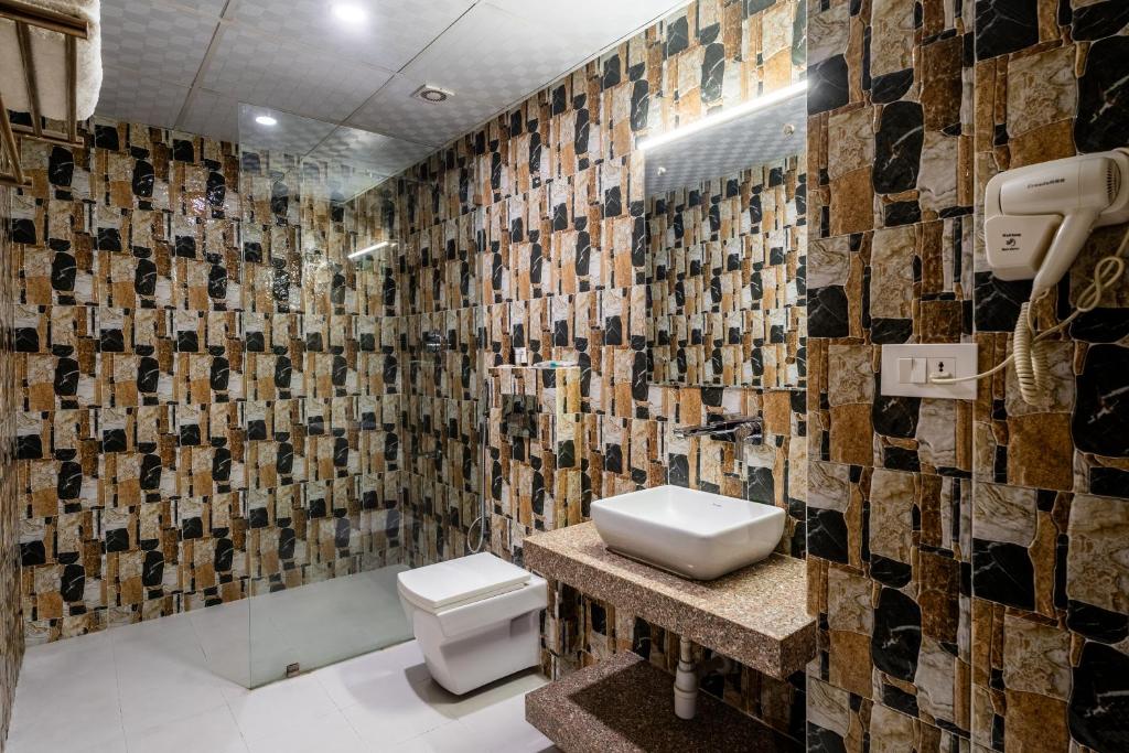 Koupelna v ubytování Hotel Yukhang