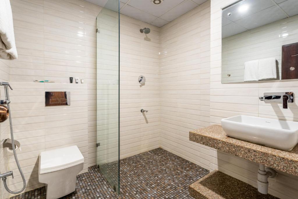 Koupelna v ubytování Hotel Yukhang