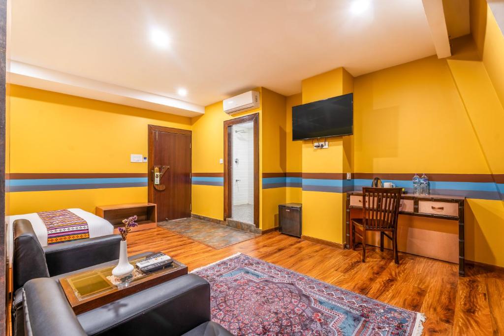 TV a/nebo společenská místnost v ubytování Hotel Yukhang