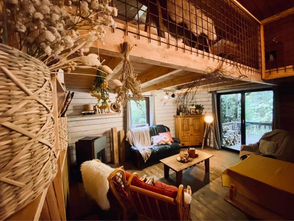 Posezení v ubytování Chalet de la Folie