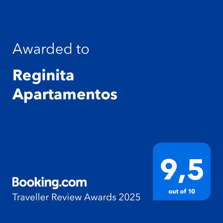 Certifikát, hodnocení, plakát nebo jiný dokument vystavený v ubytování Reginita Apartamentos
