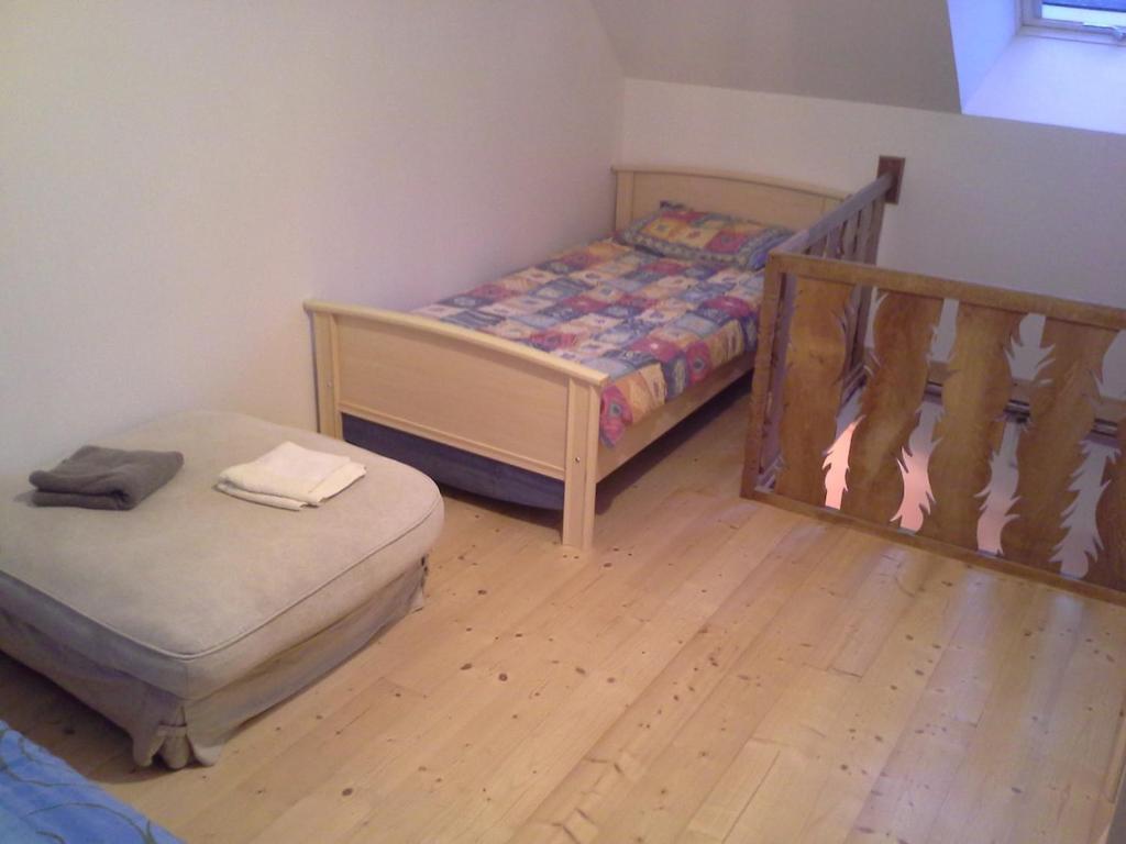 Postel nebo postele na pokoji v ubytování Gîte saint Germain