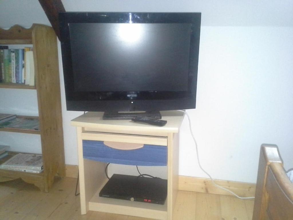 TV a/nebo společenská místnost v ubytování Gîte saint Germain