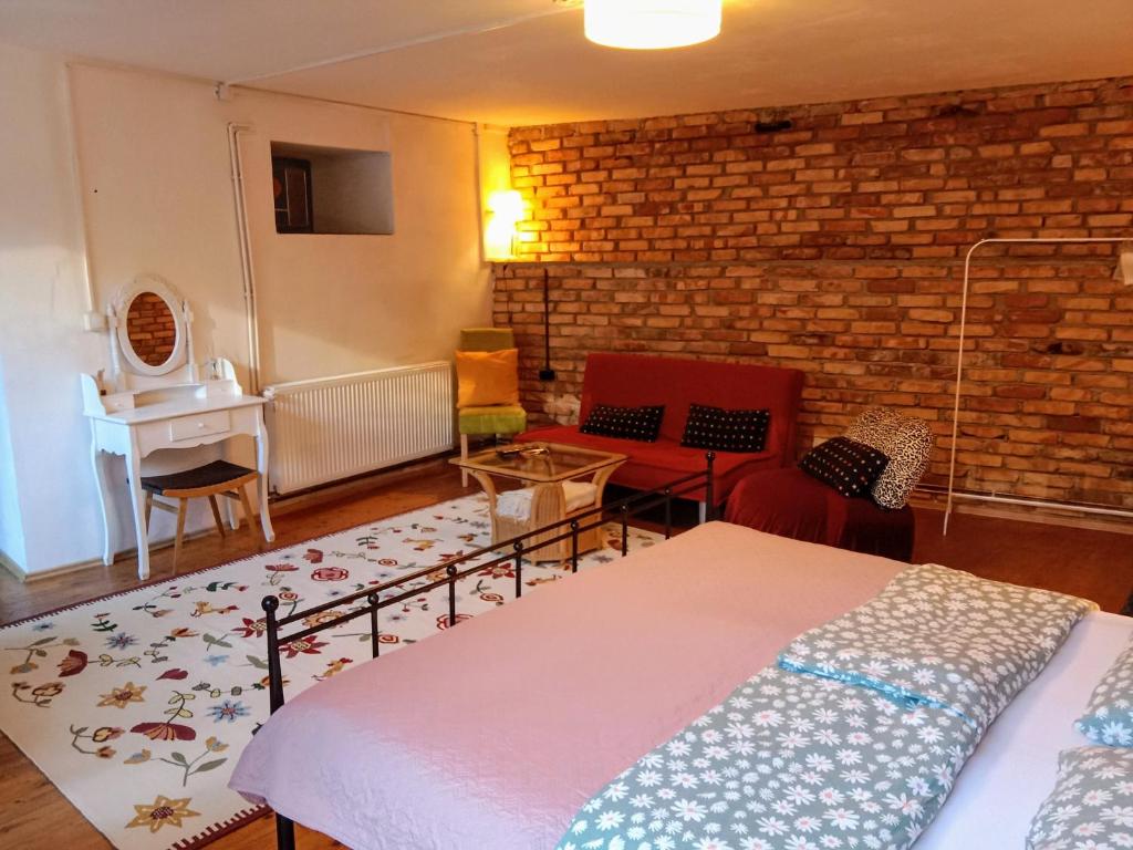 Posteľ alebo postele v izbe v ubytovaní Boho-Style-Apartment