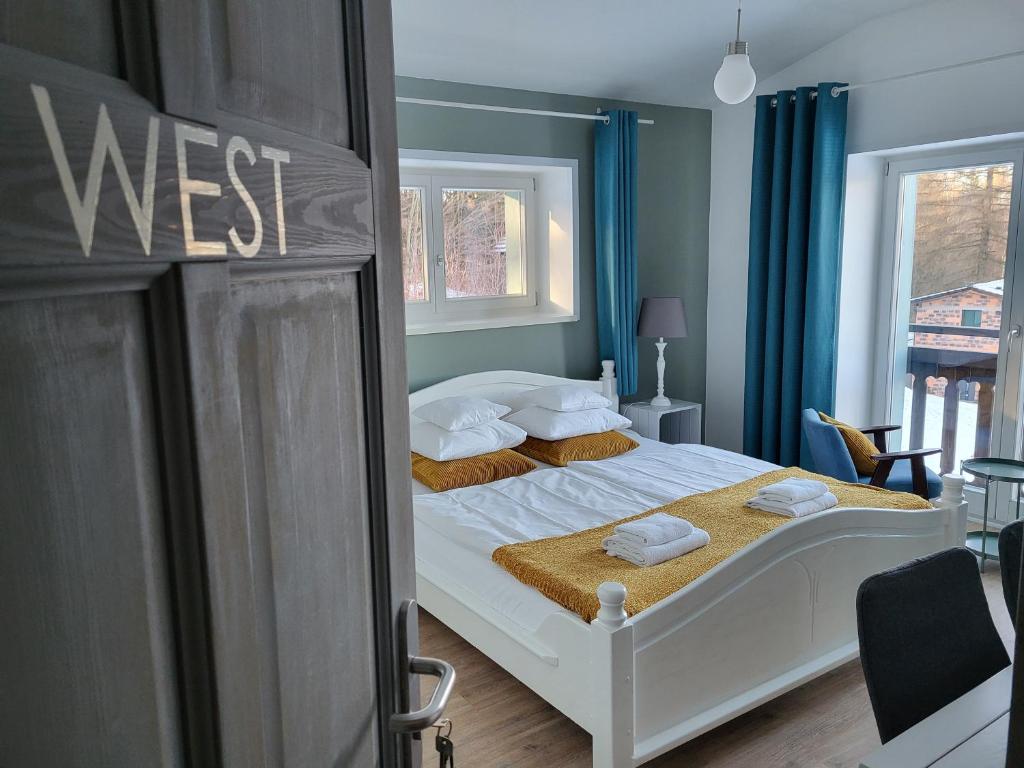 Postel nebo postele na pokoji v ubytování Orańska