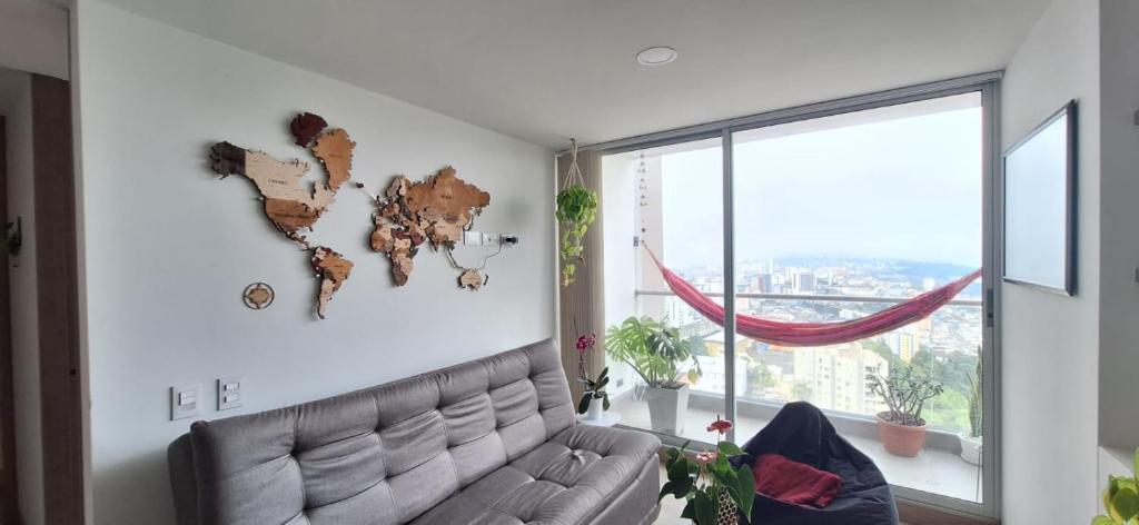 Posezení v ubytování Hermoso Apartamento exclusiva ubicación