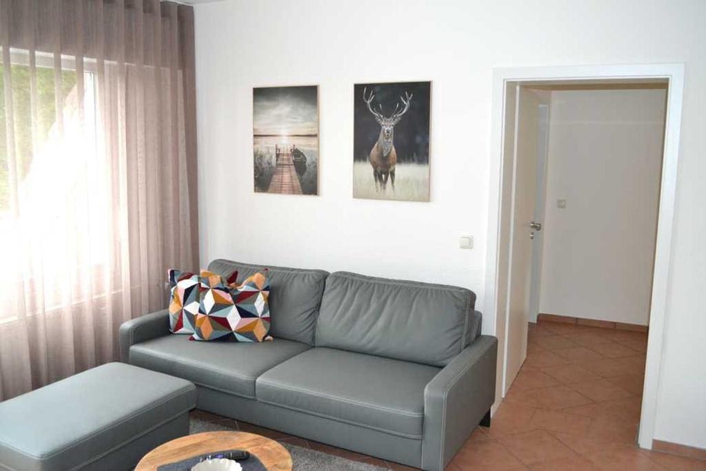 Χώρος καθιστικού στο 4-Sterne Ferienwohnung Allium in Brüggen