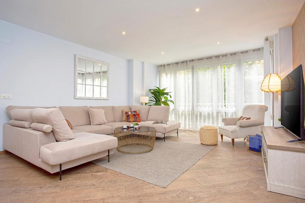 Posezení v ubytování Genteel Home Tablas