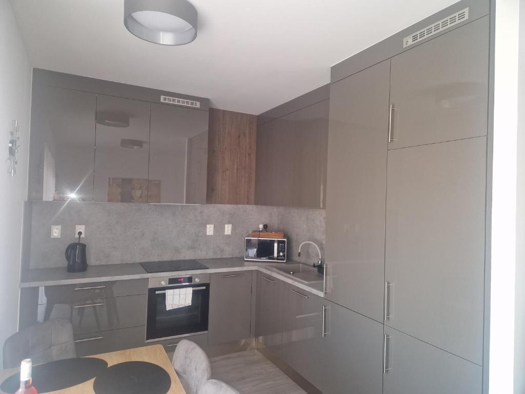 Kuchyň nebo kuchyňský kout v ubytování Magnolia Apartman