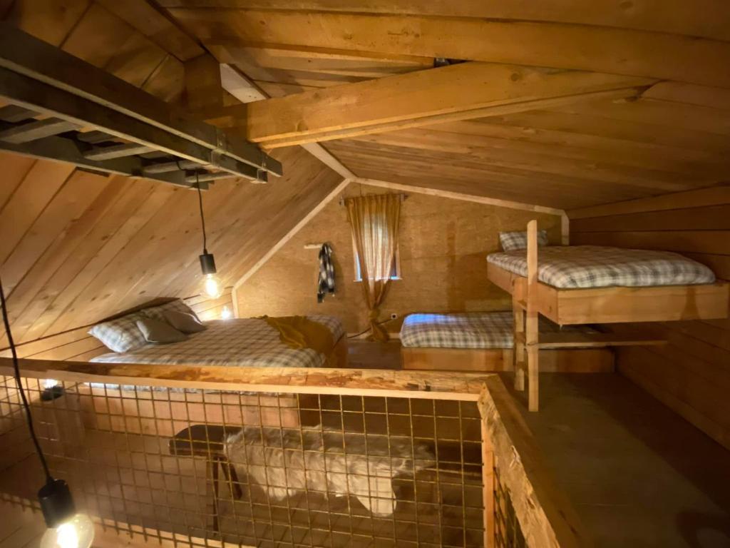 Postel nebo postele na pokoji v ubytování Chalet de la Folie