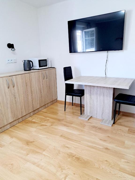 Kuchyň nebo kuchyňský kout v ubytování Apartmán Pod Ledovcem