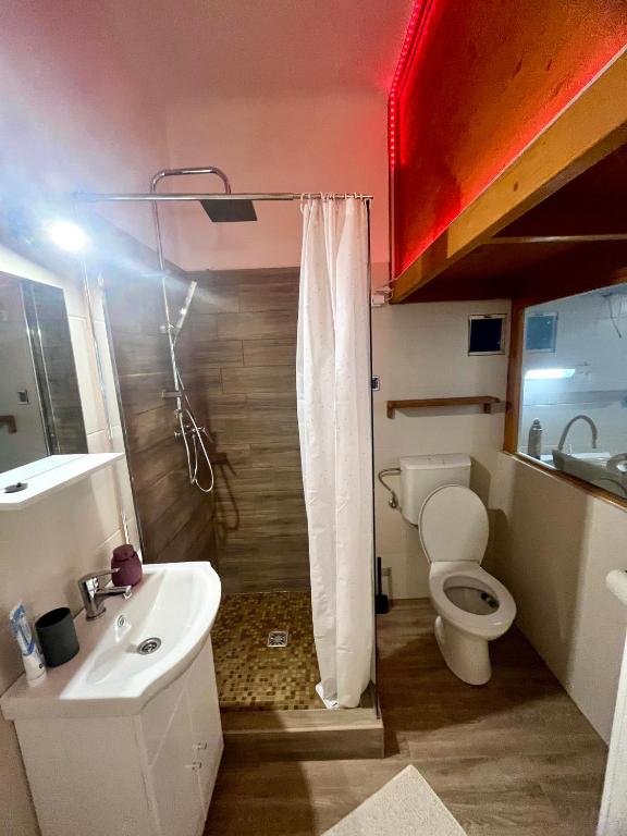 A bathroom at Liberty Bridge Zenta