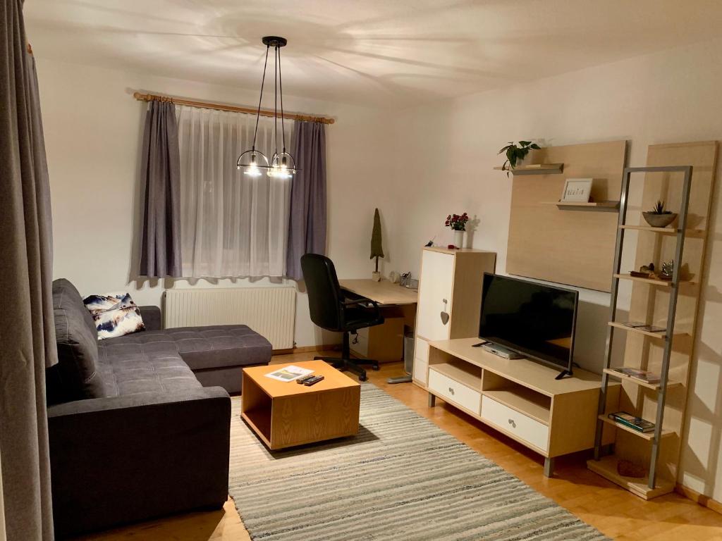 TV a/nebo společenská místnost v ubytování Fewo Riefe