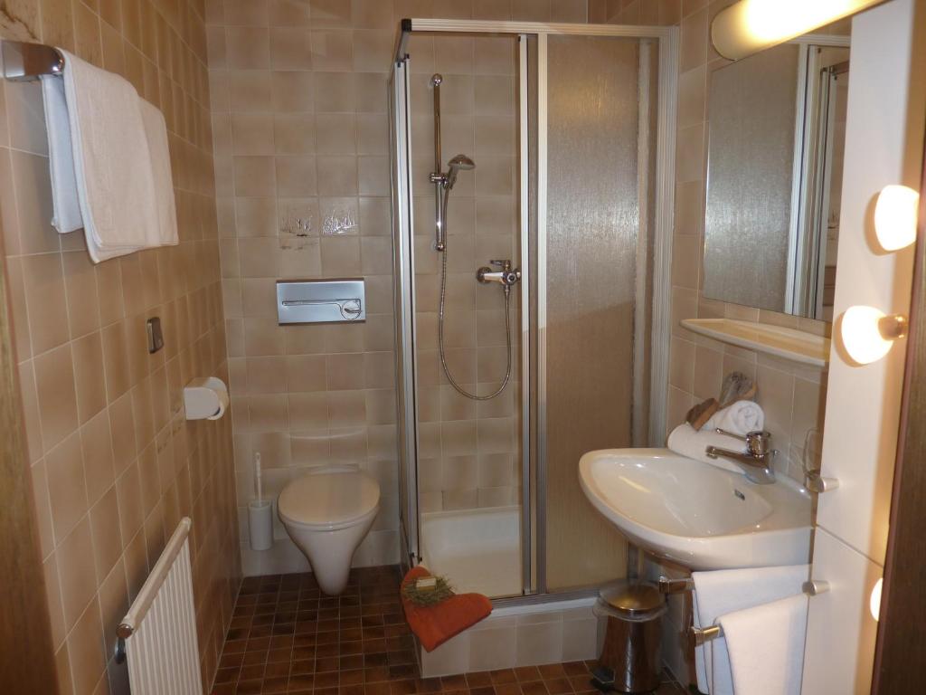 Koupelna v ubytování Haus Blatthofer