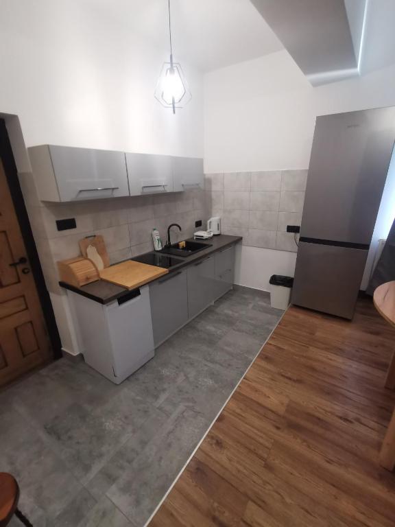 Kuchyň nebo kuchyňský kout v ubytování Stalowy Gościniec