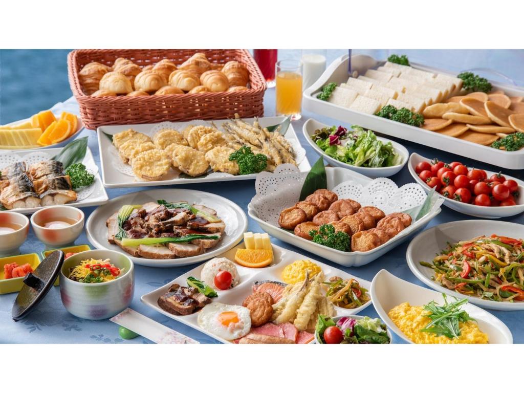 a buffet with many different types of food on a table at Ibusuki Kaijo Hotel - Vacation STAY 87383v in Ibusuki