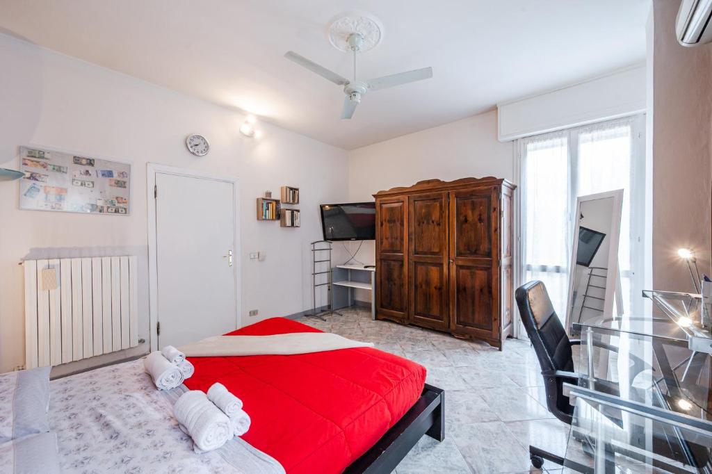 TV a/nebo společenská místnost v ubytování B&B Daniela