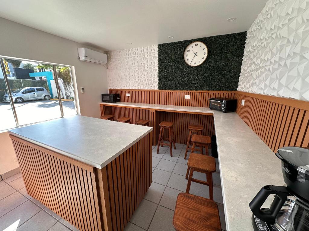 Kuchyň nebo kuchyňský kout v ubytování Hotel Guillen