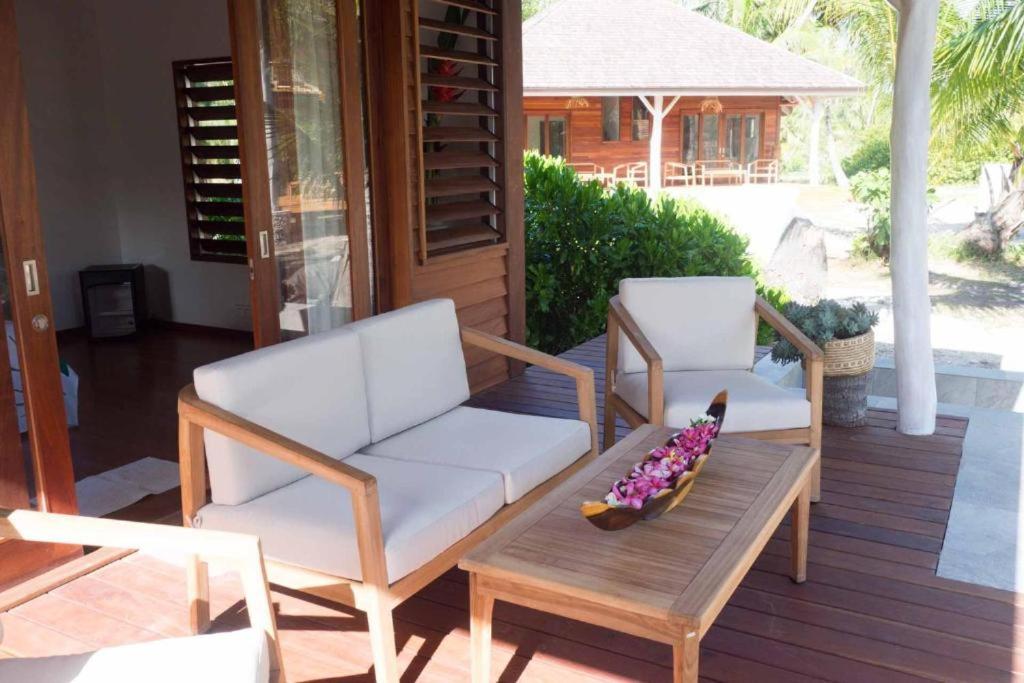 Posezení v ubytování Moorea Reef Bungalows