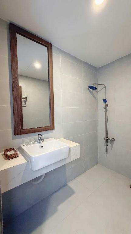 Phòng tắm tại AQua Hotel &amp; Spa