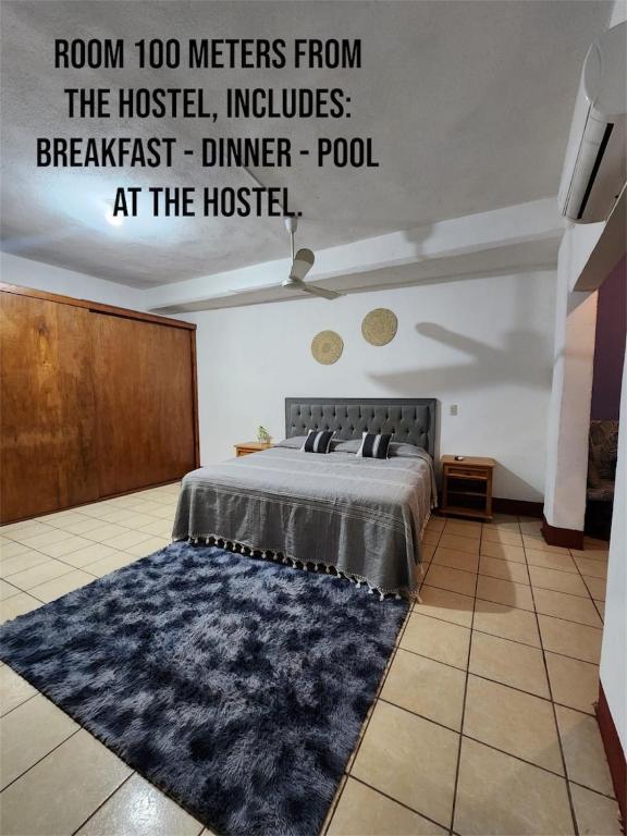 Letto o letti in una camera di Huitzilin Hostal