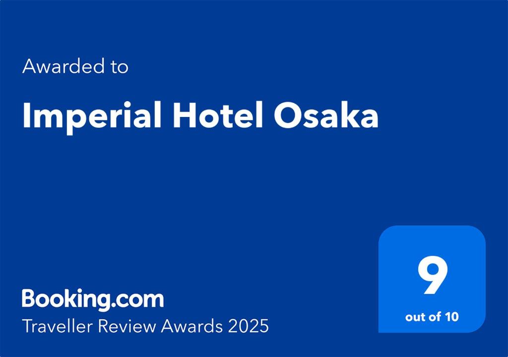 Certifikát, hodnocení, plakát nebo jiný dokument vystavený v ubytování Imperial Hotel Osaka