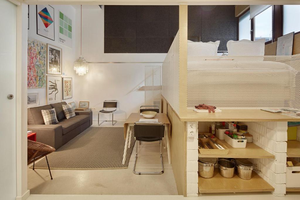 Kuchyň nebo kuchyňský kout v ubytování ATERIAN LOFT 1