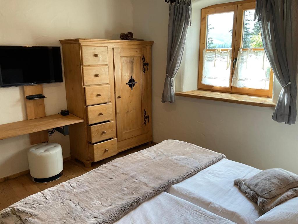 Postel nebo postele na pokoji v ubytování Almhaus Chalet 607 - Lachtal
