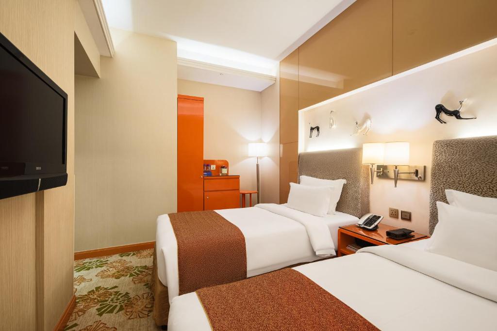 TV a/nebo společenská místnost v ubytování Hotel Metropole