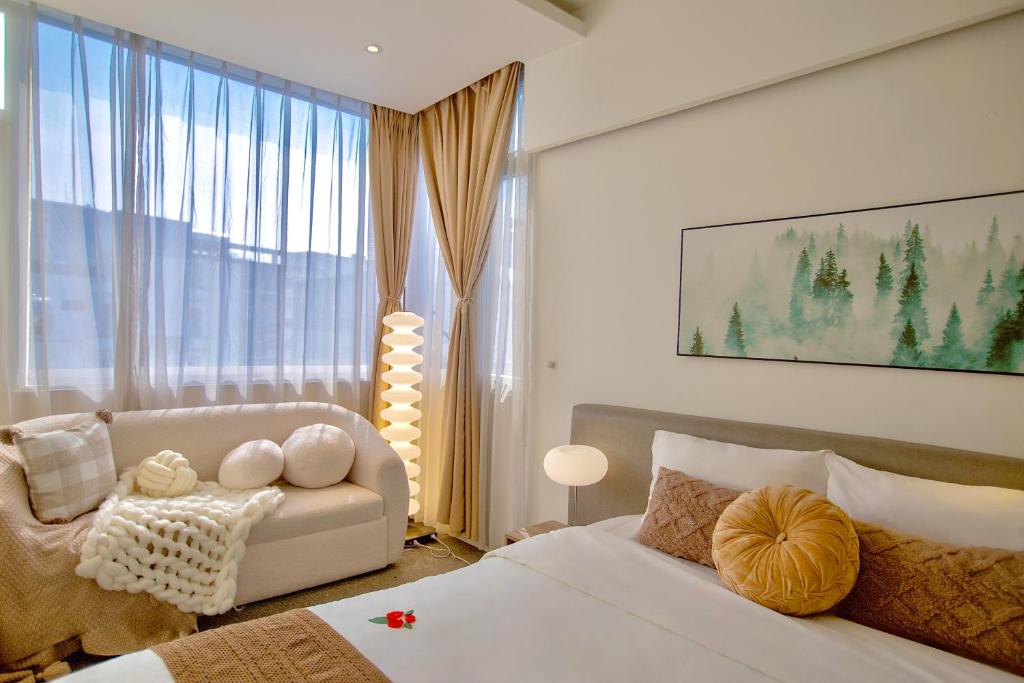 Posezení v ubytování Keypad Hotel - 28 Dịch Vọng Hậu