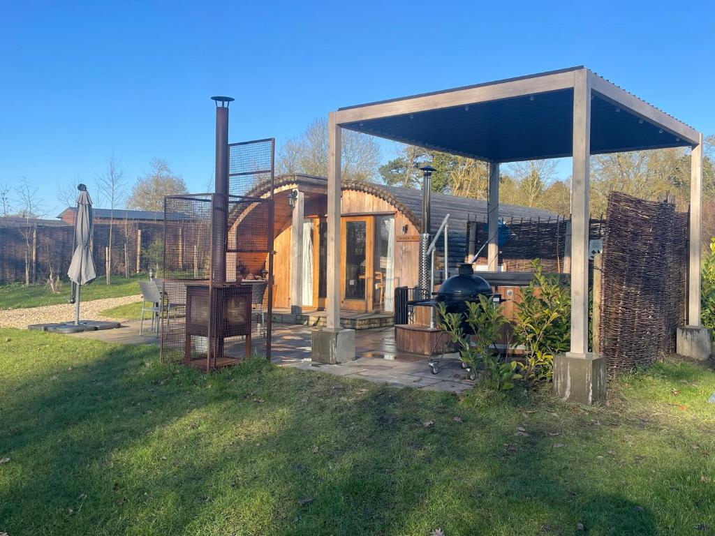 Zahrada ubytování Wimbish Hall Cabins