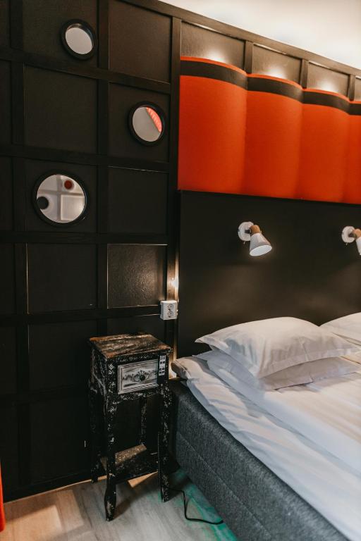 Postel nebo postele na pokoji v ubytování Havshotellet