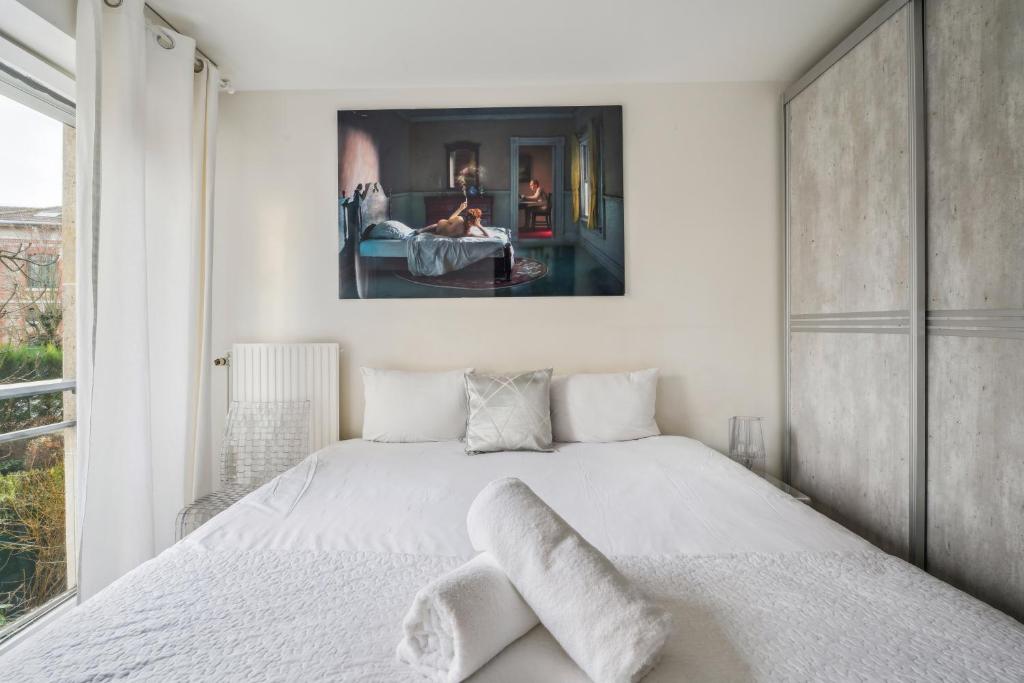 Résidence AURMAT - Appart - Hôtel - Paris - Boulogne - One-Bedroom Apartment With Garden View