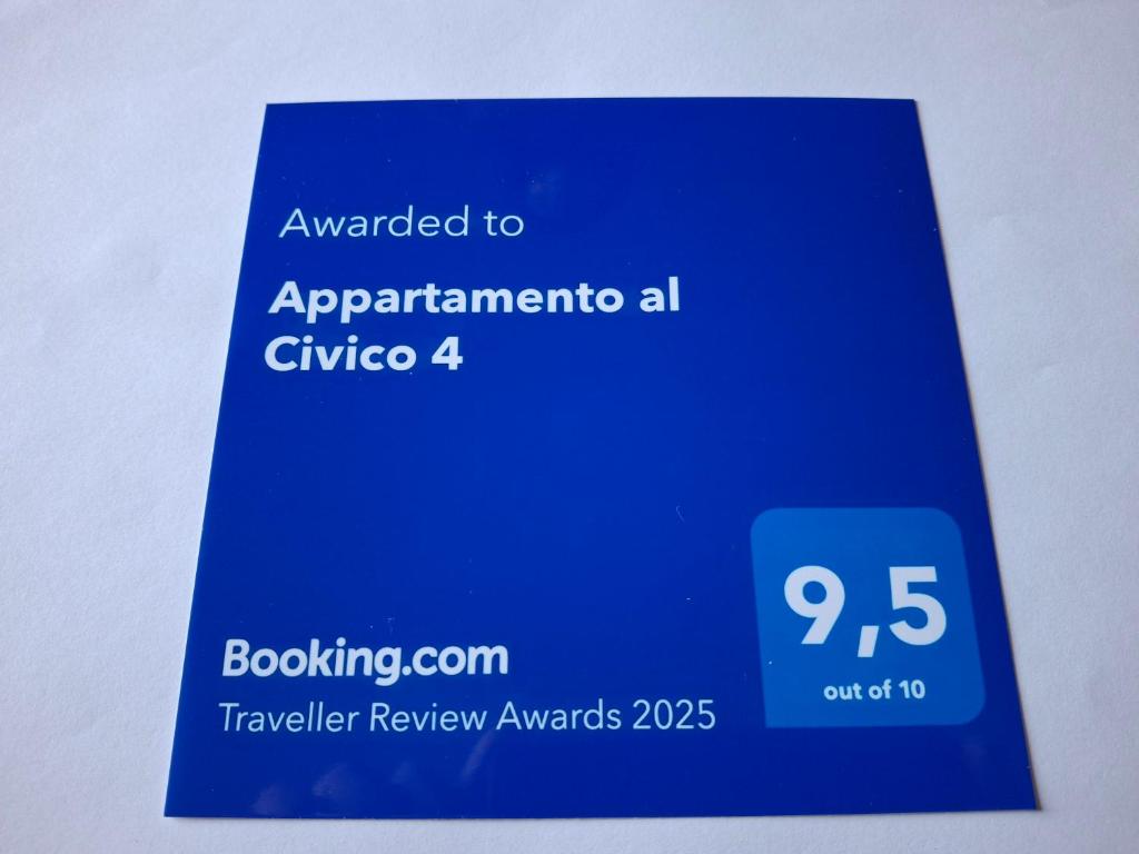 Certifikát, hodnocení, plakát nebo jiný dokument vystavený v ubytování Appartamento al Civico 4