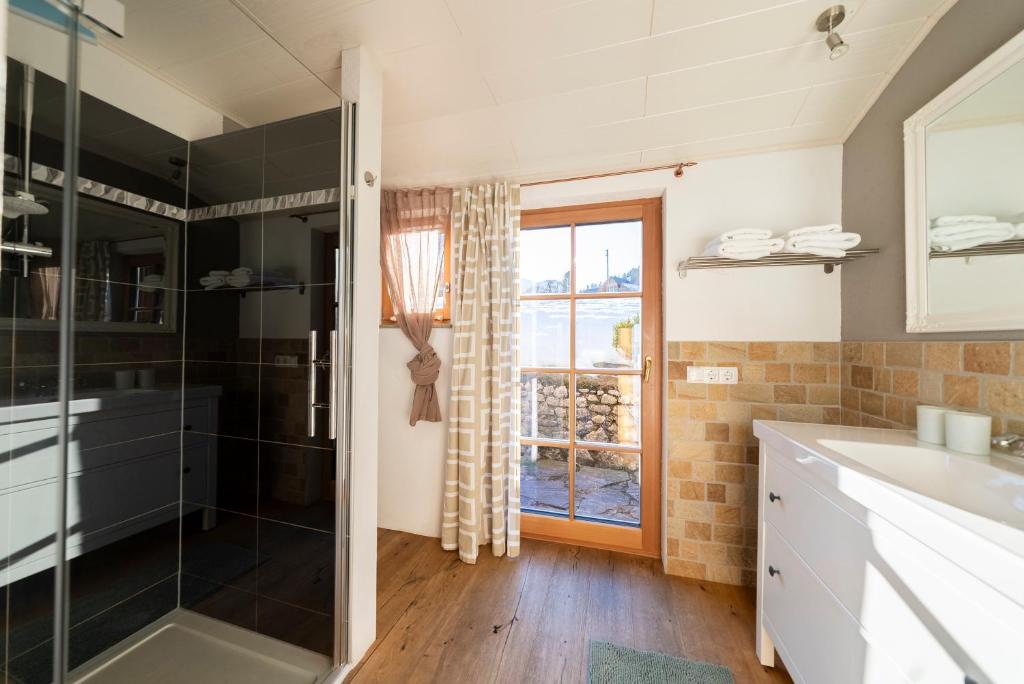 Koupelna v ubytování Haus Frey