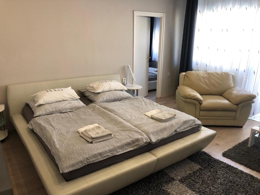 Postel nebo postele na pokoji v ubytování Central