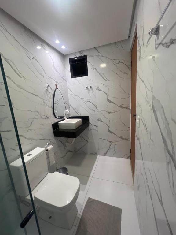 Phòng tắm tại N'amaré Pousada