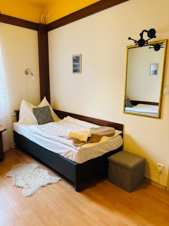 Postel nebo postele na pokoji v ubytování Penzion Karina