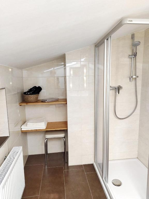 Koupelna v ubytování Gästehaus Midi