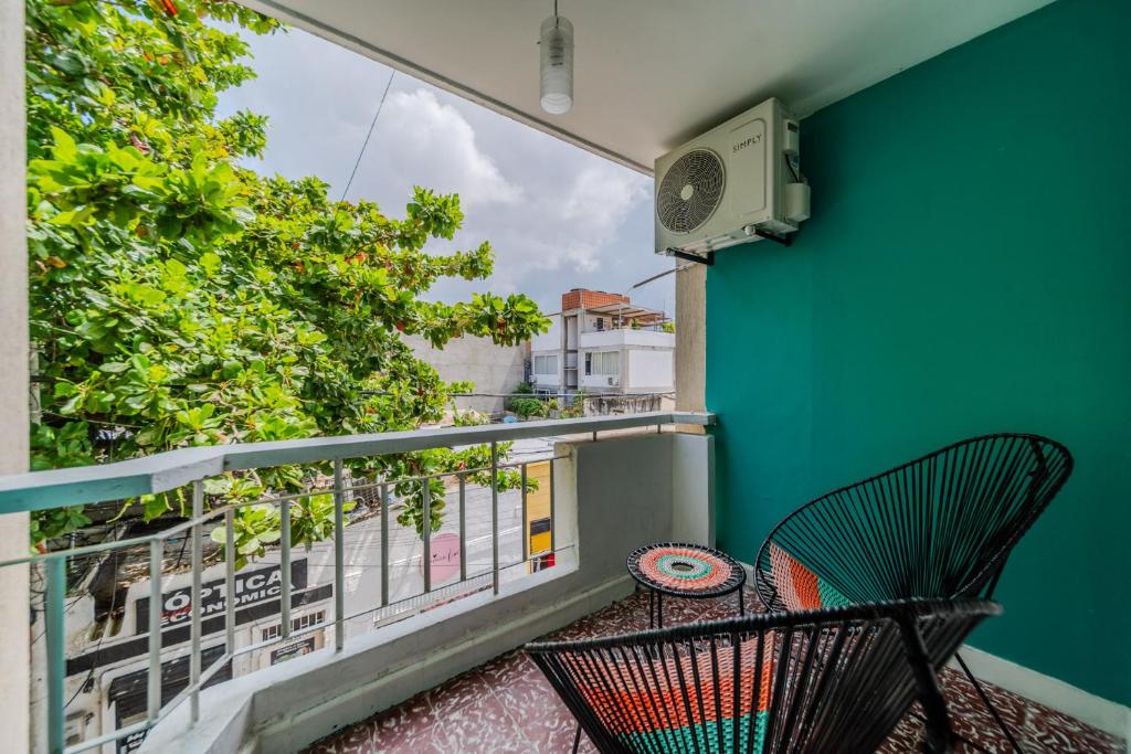 Balkón nebo terasa v ubytování Comodos apartamentos en el centro de Santa Marta
