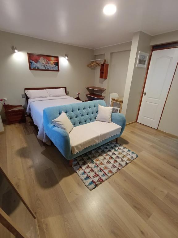 Postel nebo postele na pokoji v ubytování Casa Alojamiento Tocllaraju