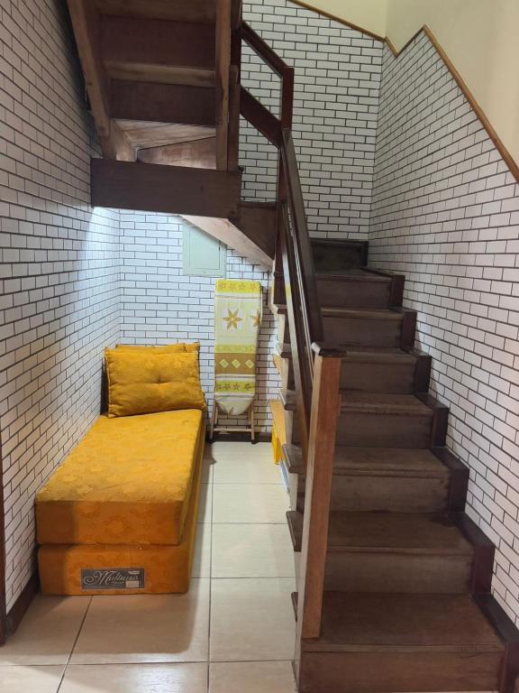 Posezení v ubytování Uma casa aconchegante